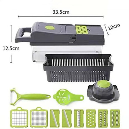 5-in-1 Vegetable Chopper & Slicer – Multi-Functional Food Cutter with Storage Container